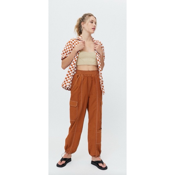 👯♀️Host Pick⚡️BDG Urban Outfitters Poplin Tie-Cuff Jogger Pants - Picture 4 of 12